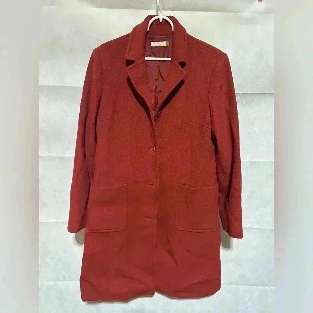 Rory Gilmore Gilmore Girls Vintage Red J. Crew Wool Coat Jacket Wool Size Large